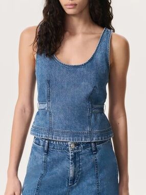 NWT Rag&Bone Ultra Featherweight Estelle Denim Top Sz 16
